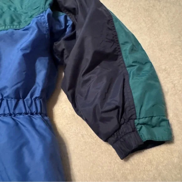 Vintage Columbia Williwaw Kids Girl’s Blue and Green Colorblock Jacket - Picture 11 of 16